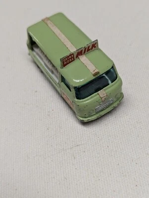 Caja de cerillas Inglaterra de colección por Lesney No. Furgoneta de leche flotante 21 botellas Commer 1961 verde Foto 1 de 4