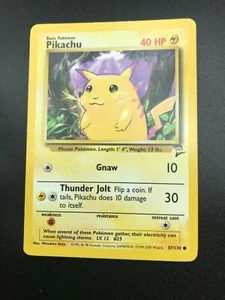 Pikachu 87/130 Base Set 2 2000 Pokemon Vintage WOTC NM - Picture 1 of 2