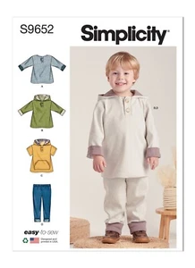 SIMPLICITY 9652 TODDLERS TOP & PANTS Sewing Pattern Sizes 6 Months - 4 Years EAS - Picture 1 of 8