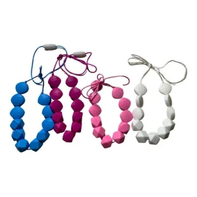 Lil Jumbl Baby Teething Bracelet FK021 Blue, Purple, Pink, White LOT OF 4 - Image 1 of 3