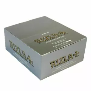 Rizla Plata Tamaño King Delgado Muy Fina Cigarrillo de Fumar de Balanceo Papeles - Imagen 1 de 7