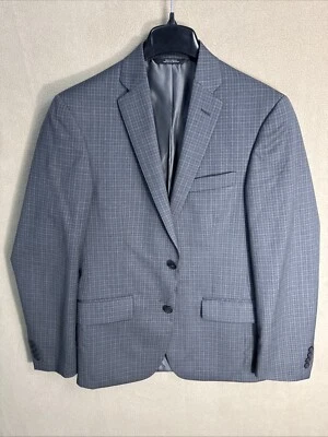 Blazer Abrigo Deportivo Lana 38R Tattersall Gris Púrpura 2 Botones Tienda Nordstrom Hombre Foto 1 de 4