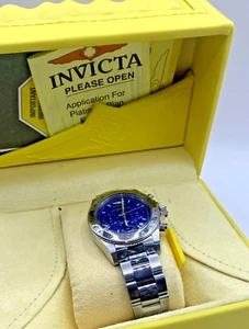 Invicta Professional Speedway 9329 Quart Silver Tone Blue Dial Stainless Watch - Picture 1 of 4