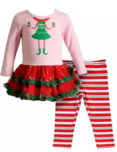 Youngland Baby Toddler Girl's Size 24 Months Ruffle 2-Piece Christmas Outfit $40 - Picture 1 of 1