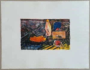 Norbert Tadeusz, Gartenszene, Farblithographie, 1993, handsigniert und numm. - Bild 1 von 1