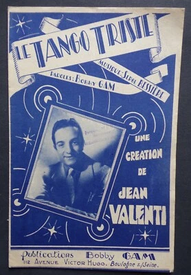 partition LE TANGO TRISTE - Jean Valenti - orchestre  - Photo 1/3