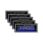 .22 Cal Ammo Can Labels BLUE Line American Flag 3x1 stickers decals 5 pack