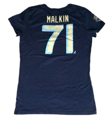 Camiseta clásica de invierno con nombre y número Evgeni Malkin Penguins Reebok NHL para mujer Foto 1 de 2