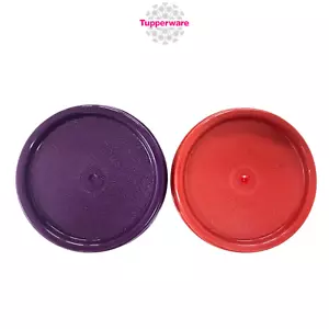 Tupperware Modular Mates Tapa Redonda - Púrpura Oscuro y Rojo Oscuro - MARCA TUPPERWARE - Imagen 1 de 5