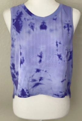 Camiseta sin mangas LULULEMON Train to Be a rayas de lluvia tinte de mármol índigo sin etiqueta de talla Foto 1 de 4