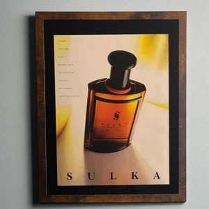 Vintage Original Print Advertisement 1998 Sulka Burl Fragrance Framed Decor - Picture 1 of 7