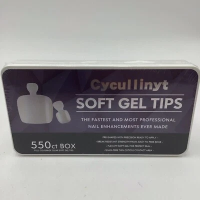 Puntas de gel suave Cycullynt para uñas de los pies caja de 550 unidades - arte en uñas hágalo usted mismo preformado Foto 1 de 3