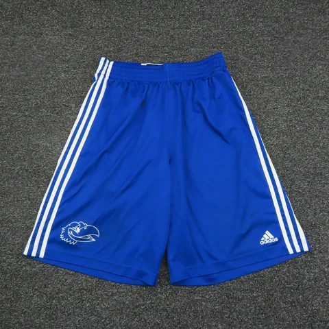 Kansas Jayhawks Adidas Shorts Adult Medium Blue Climalite Football Mens Cover
