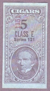 Series 121 (1951) 5 Class E  tax paid revenue stamp, black [tp24 - Picture 1 of 2