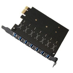 PCI-E Expansion Card Adapter 7 Ports USB 3.0 Hub External Controller Extender - Photo 1/6