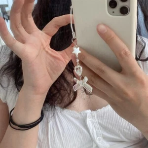 Alloy Sparkling Phone Chain Acrylic CCD Camera Pendant Bag Decoration Pendant - Photo 1 sur 9