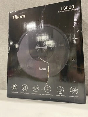 Tikom Robot Vacuum and Mop, L8000 Laser LiDAR Navigation Robotic Vacuum, 3000Pa - Image 1 of 2