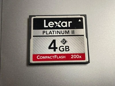 Lexar 4GB 200x Platinum High Speed CompactFlash CF Card for Canon Nikon Cameras - Image 1 of 2
