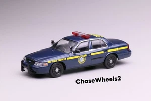 596 1:64 Blue Ford CV CROWN VICTORIA NYSP New York State Police Diecast Model - Picture 1 of 5