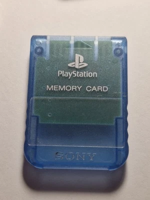 Genuine Sony Playstation 1 Blue Memory Card SCPH-1020 - image 1 of 2