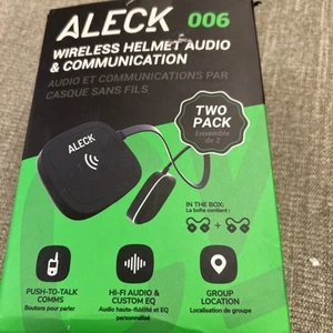 ALECK 006 WIRELESS HELMET AUDIO & COMMUNICATION - 2 PACK - Picture 1 of 13