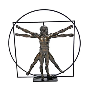 Vitruvian Universal Man Ideal Man Proportions Vitruvius Statue by DaVinci 8.5H - Picture 1 of 5