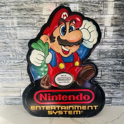 ⭐️ Super Mario Bros 2 Sign Double Sided WATA Nintendo Sign Store Display - Image 1 of 4