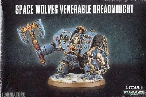 Warhammer 40K: Space Wolves Venerable Dreadnought/Bjorn the Fell-Handed/Murderfa - Image 1 of 1