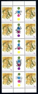Día de Australia 1990 - tira de canal MUH AUSTAMP - Imagen 1 de 1