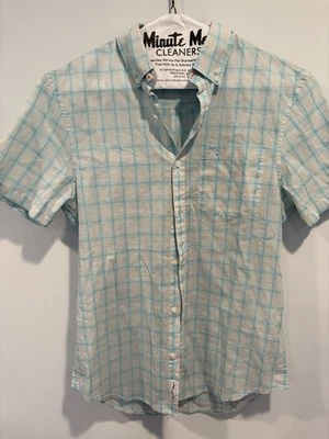 Camisa Original Penguin Para Hombre A Cuadros Manga Corta Con Botones Talla Pequeña Foto 1 de 4