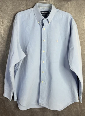 Camisa de golf Ralph Lauren para hombre con botones azul a rayas tilden rosa pony talla XL Foto 1 de 4