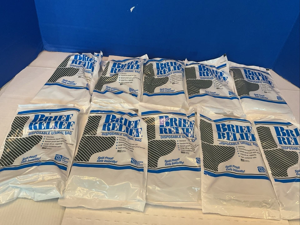 Brief Relief BR608 Unisex Disposable Urinal Bags 20 Oz Odorless 9