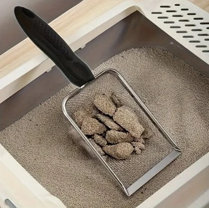 Stainless Steel Cat Litter Scoop FineMesh Durable Pet Poop Shovel Easy Use Clean - Picture 1 of 6