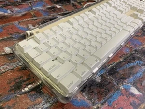 Teclado USB M7803 Apple Pro con cable blanco transparente con potente mouse - probado envío rápido - Imagen 1 de 5