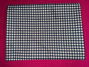 Tissu ancien coton flanelle vichy belu et blanc   larg 120 cm x H 105  cm  C988 - Picture 1 of 5