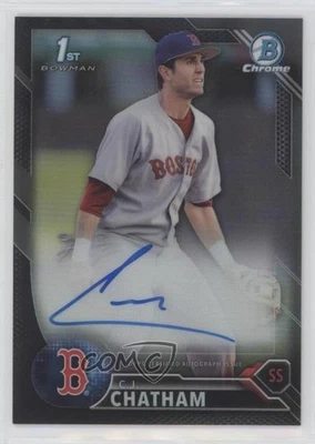 2016 Bowman Draft Chrome Pick Black Refractor /75 CJ Chatham #CDA-CC Auto - Image 1 of 2