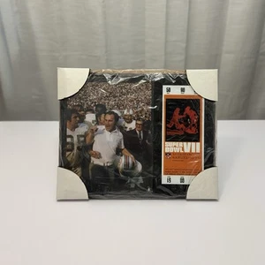 1973 Super Bowl VII Framed Miami Dolphins Don Shula Photo & Ticket Stub NFL Rare - Picture 1 of 4