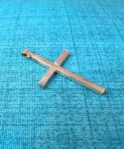 Colgante Cruz Minimalista Vintage Plata de Ley Crucifijo Católico - Imagen 1 de 7