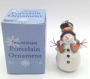 Giftco Porzellan Schneemann Ornament in Originalverpackung 3,75" hoch - Bild 1 von 7