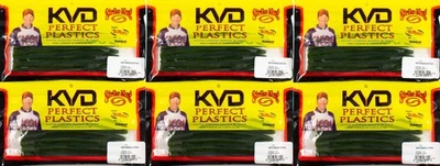 (LOT OF 6) STRIKE KING KVD OCHO 6" OCHO6-16 WATERMELON SEED CP1418 - Image 1 of 2