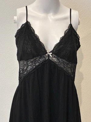 Vera Wang Babydoll Noche Talla L Encaje Peluche Y2K Sexy Bruja Fecha Noche Luna de Miel Foto 1 de 4