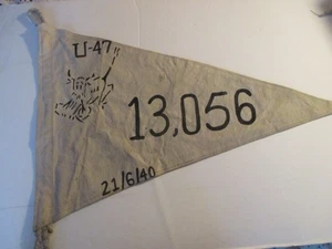 WWII GERMAN U- BOAT U-47 BULL OF SCAPA FLOW  13,056 TON VICTORY  FLAG - Picture 1 of 1