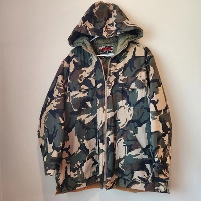 Vintage 90s Mens Ranger Merrill Forbes Army Camo Camouflage Parka Jacket Coat XL - Image 1 of 4