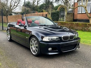 2005(FACELIFT)E46 BMW M3 3.2 SMG PETROL CONVERTIBLE CARBON BLACK RED LEATHER - Picture 1 of 20