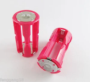 Red Parallel Adapter Battery Holder DC 1.5V Case Box Convert 4X AAA To 1 C Size - Picture 1 of 3
