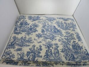Set of 4 Waverly Charmed Life Toile Blue Placemat 16" x12" checkered back
