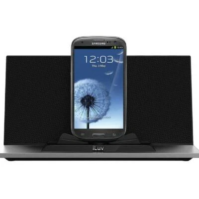 iLuv iMM287 ModernSound Blue BT Speaker Dock - Black - Image 1 of 4