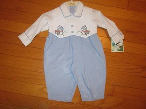 NWT Will'beth Snowman Romper Size 6 Months - Picture 1 of 4