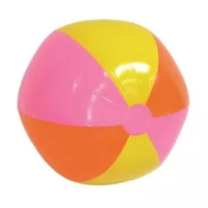 HENBRANDT Orange, Pink and Yellow Inflatable Beach Balls 40cm 50cm 60cm Strip... - Picture 1 of 4