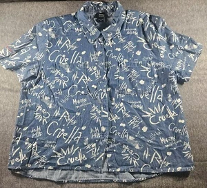 Cruella DeVIL Grafiti Her Universe Disney Parks Cast Button Down Shirt Damen XL - Bild 1 von 8